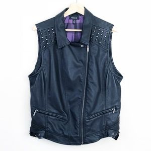 Torrid Faux Leather Studded Sleeveless Vest